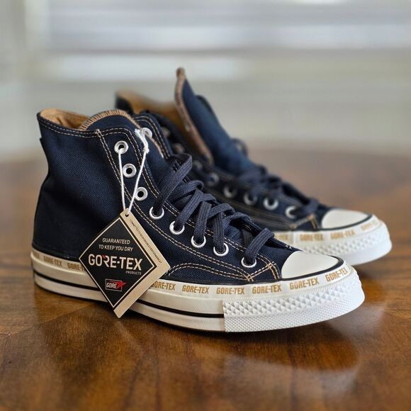 Converse Chuck Taylor Gore-Tex GTX High Black Toadstool Tan Women's 9 LE A08565C - Picture 2 of 16